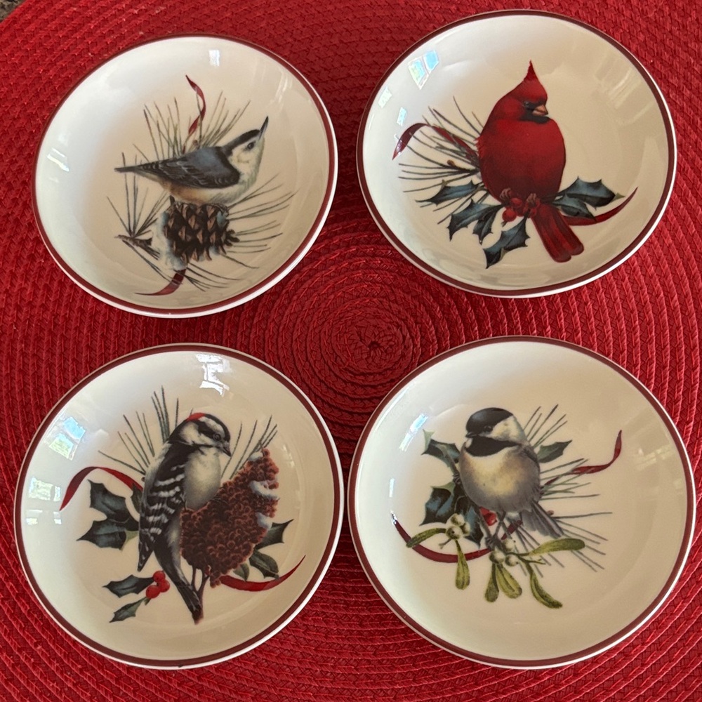 Lenox Winter Greetings DIPPING BOWLS Set of 4 Catherine McClung